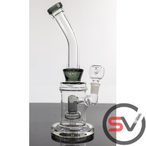 CURVED NECK TUBE GLASS WATER PIPE 10inch